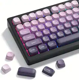 Womier - PBT Keycaps, 132 Keys Dye-Sublimation MOA Profile Key caps for 100%, 75%, 65%, 60% Mechanical Keyboard - Jianbianzi