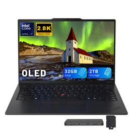 Lenovo - ThinkPad X1 Carbon G13 14" 2.8K Laptop,Ultra 7 258V,32GB RAM,1TB SSD+1TB Dock Set,Backlit KB,Win 11 Pro - Black