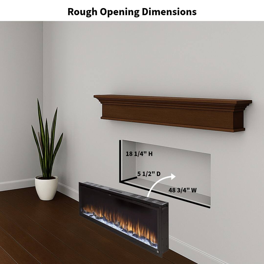 Rough Opening Dimensions

18 1/4" H  
5 1/2" D  
48 3/4" W
