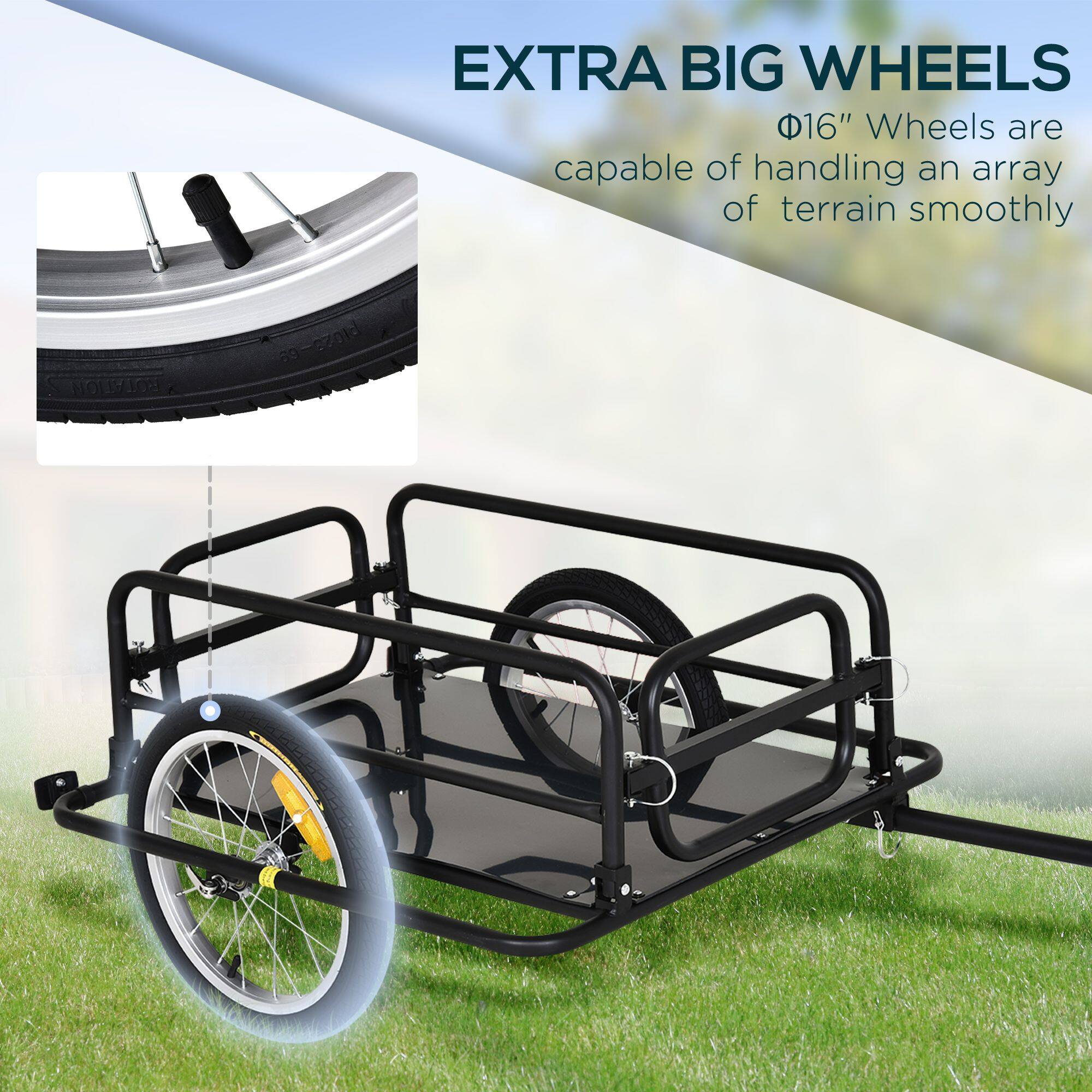 EXTRA BIG WHEELS  
16" Wheels are capable of handling an array of terrain smoothly  

ROTATION 89-6z0kd