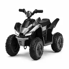Wisairt - 12V Kids Ride On ATV Quad w/ Bluetooth, Music, USB, 2 Speeds, LED Lights, Ages 3-6 - Black