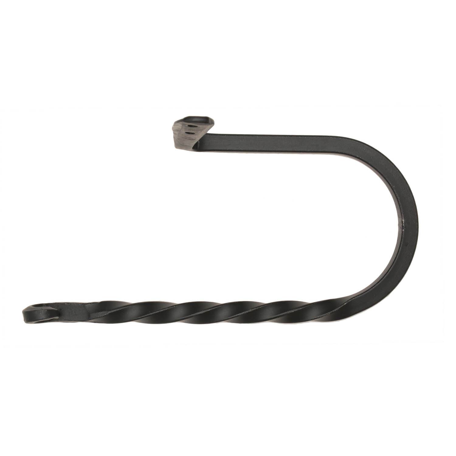 Alt View 2. Irvins Country Tinware - Hand Forged Wrought Iron Wall Mounted Toilet Paper Holder Primitive Decor - Black.