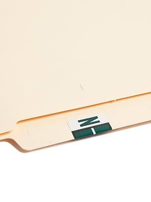 Alt View 1. Smead - BCCR Labels File Folder Label, N, Dark Green, 500 Labels/Pack - Green.