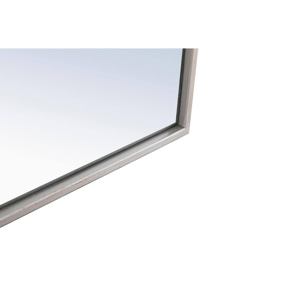 Alt View 2. Elegant Decor - Metal frame Rectangle Mirror 30 inch Silver - Silver.