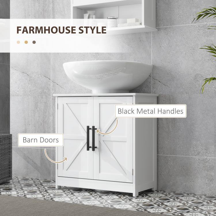 FARMHOUSE STYLE

- Black Metal Handles
- Barn Doors