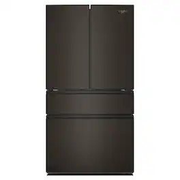 Whirlpool - 36 in. Wide 30 cu. ft. Family-Sized Capacity French Door Refrigerator with Flexible Temperature Drawer - Print Resist Blk Stnlss