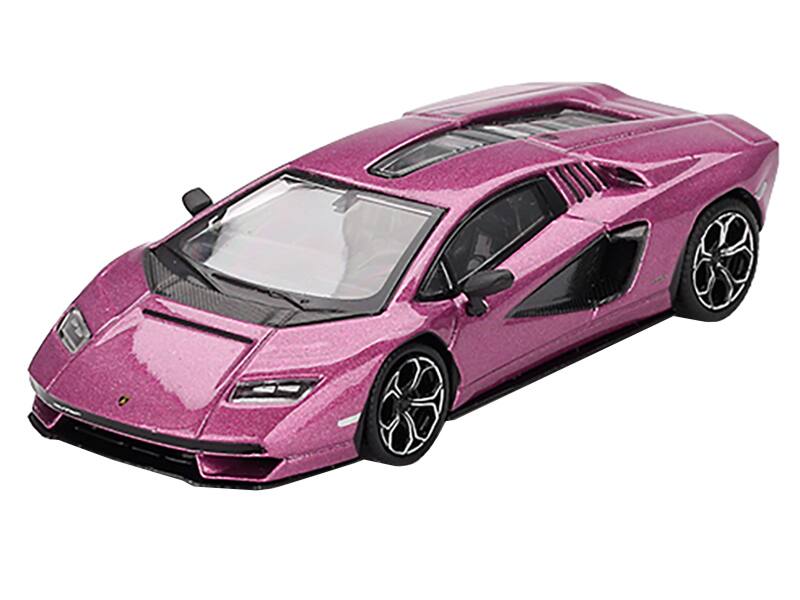 Alt View 4. True Scale Miniatures - Lamborghini Countach LPI 800-4 Viola 30th Metallic Limited Edition 1/64 Diecast Model Car by Mini GT.