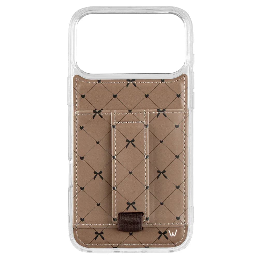 Walli Cases - iPhone 17 Pro Phone Case with Wallet and Finger Strap - Criss Cross My Heart