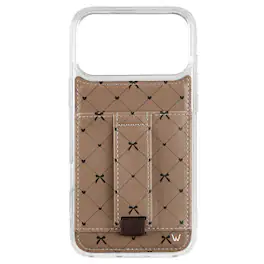 Walli Cases - iPhone 17 Pro Phone Case with Wallet and Finger Strap - Criss Cross My Heart