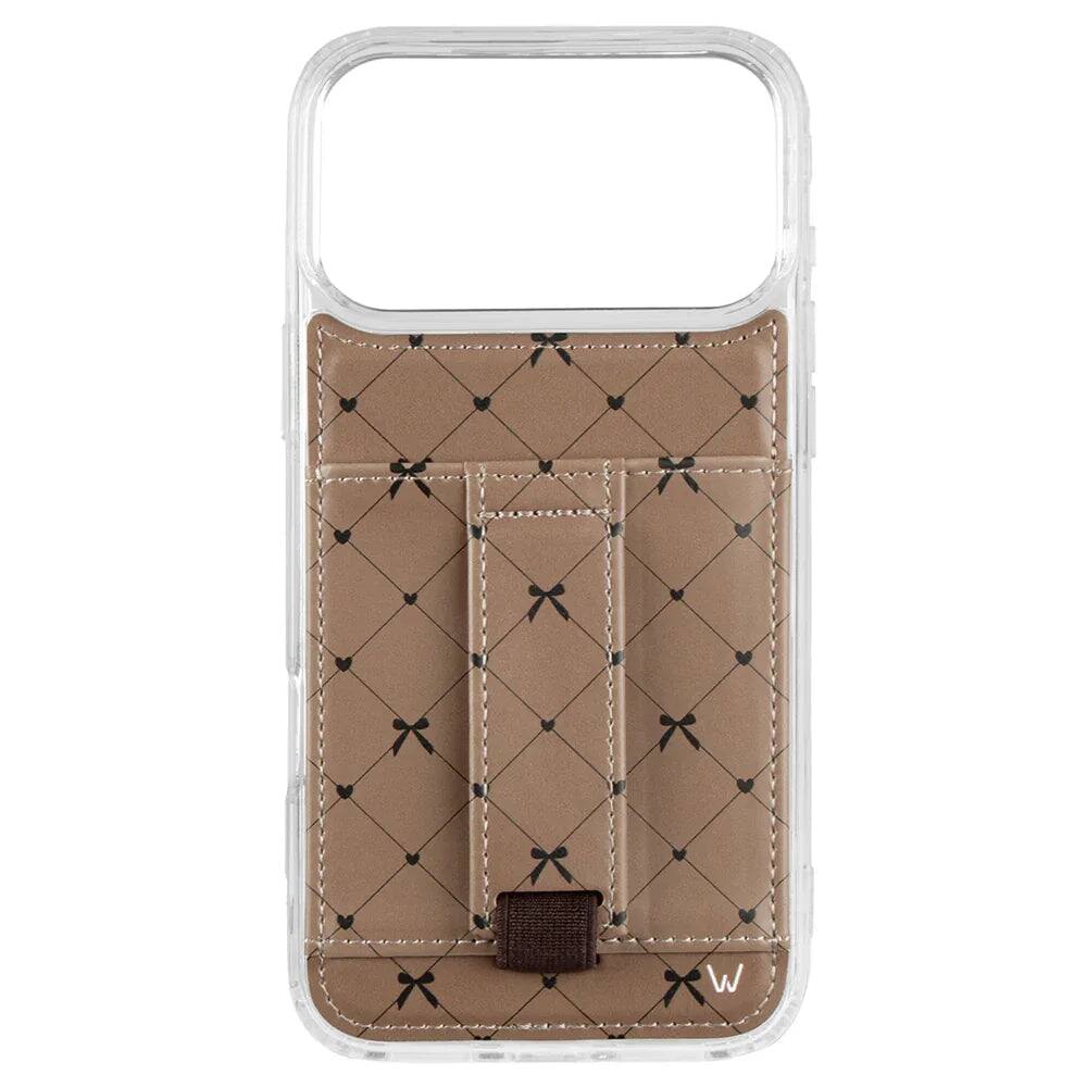 Walli Cases - iPhone 17 Pro Phone Case with Wallet and Finger Strap - Criss Cross My Heart