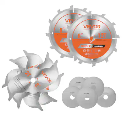 VEVOR
Affordable Home Improvement
8"
203.2mm
12T
SINGLE SAW BLADE
VEVOR Support Center
www.vevor.com/support
Made in China
YGG
Thickness: 0.025" - 1.2mm
MAKING SPEED: 6600RPM
0.024in
0.008in
0.016in
0.005in
21T
8"
YGG
Thickness: 0.025" - 1.2mm
MAKING SPEED: 6600RPM
MADE IN CHINA