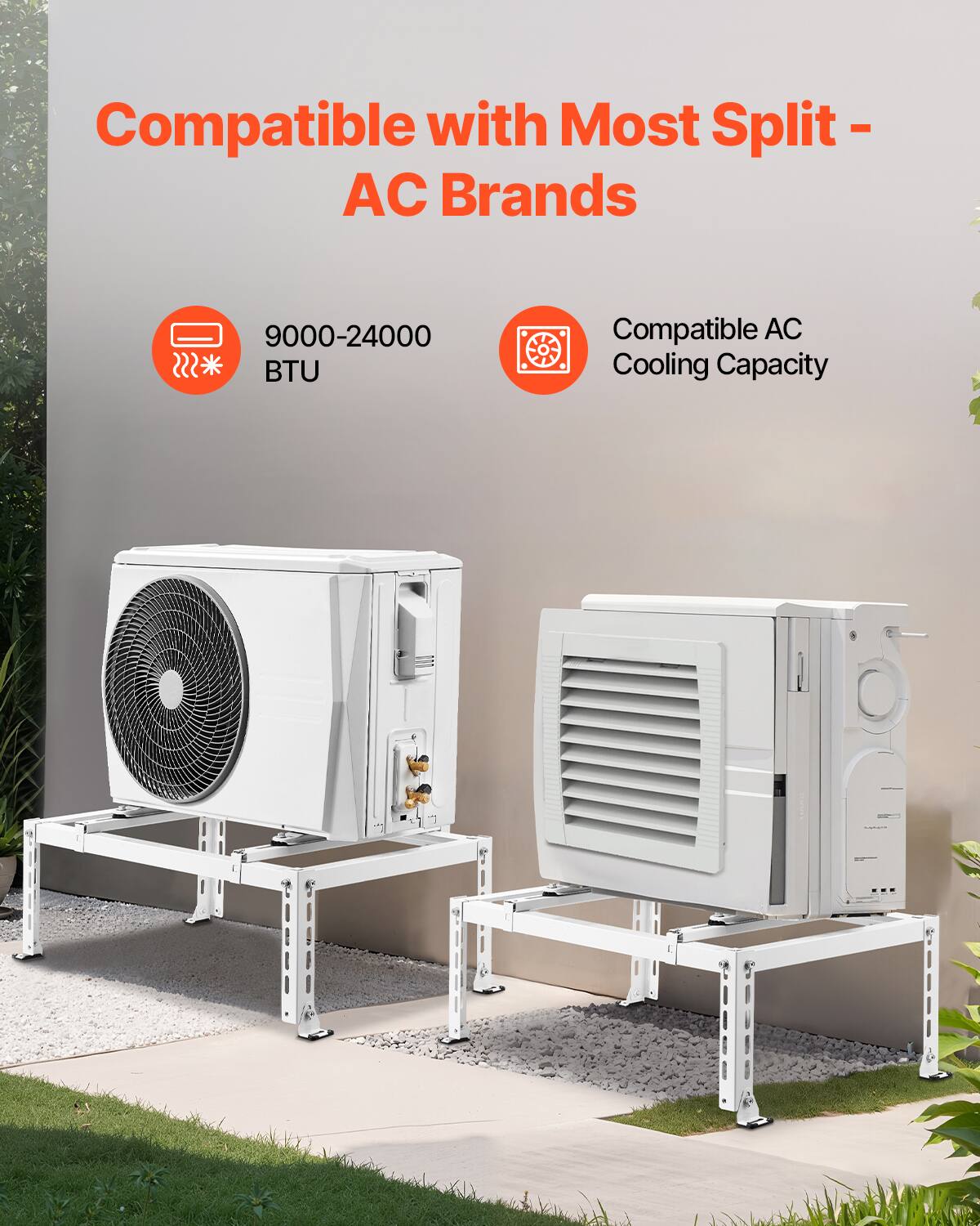 Compatible with Most Split-AC Brands  
9000-24000 BTU  
Compatible AC Cooling Capacity
