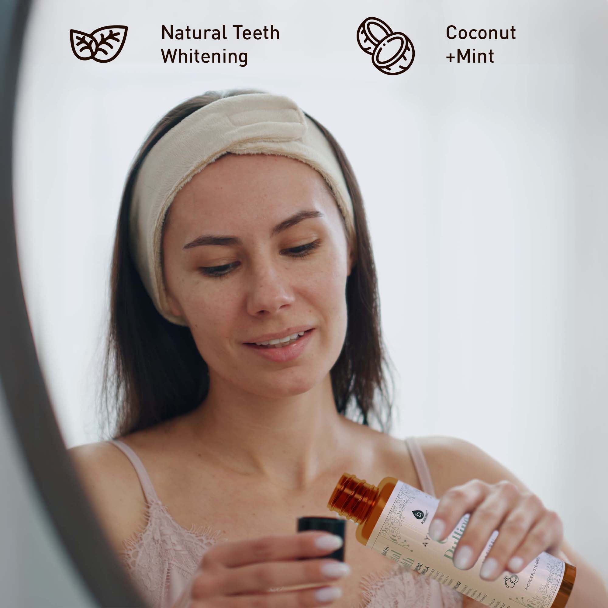 Natural Teeth Whitening  
Coconut + Mint