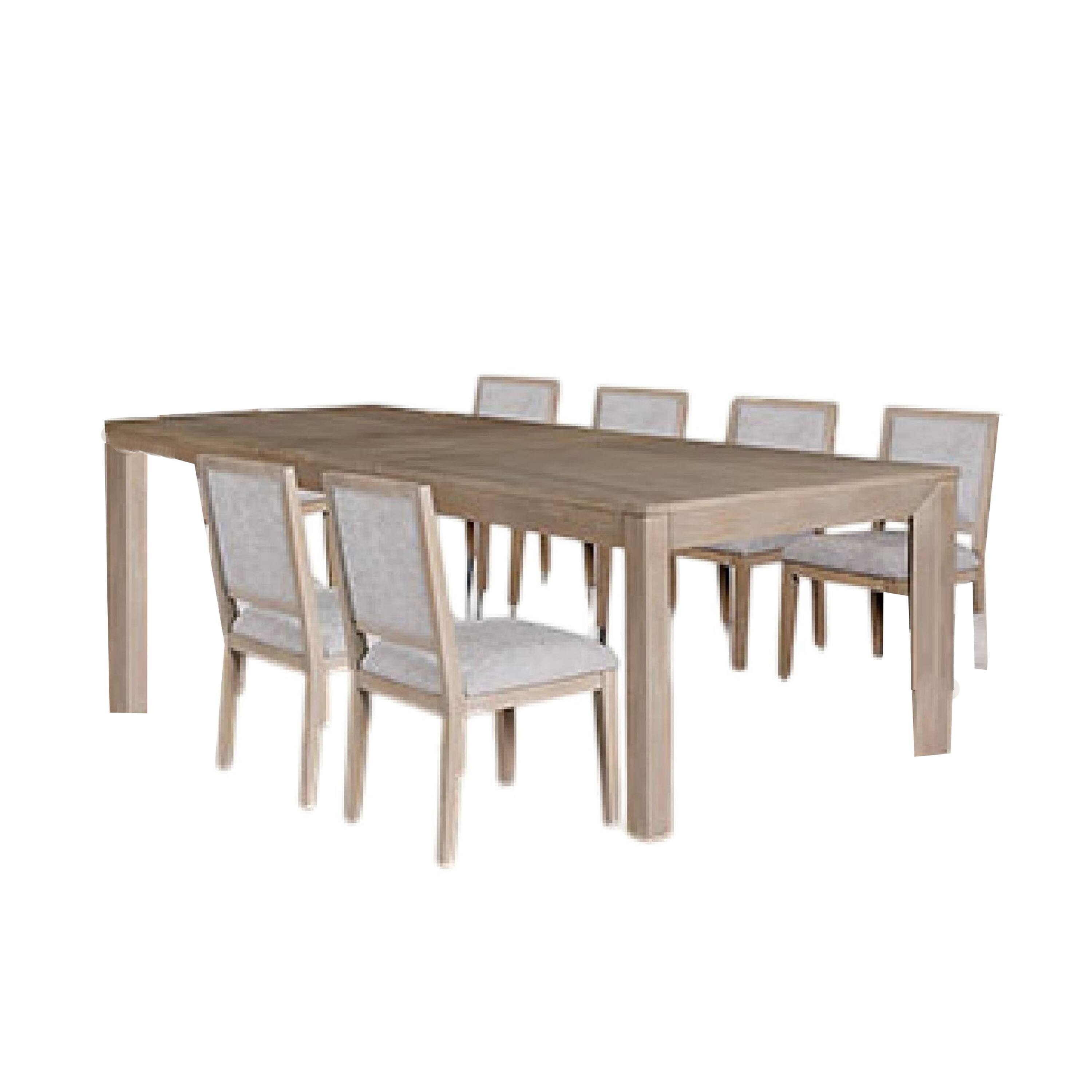 Alt View 1. Manhattan Lane - Kizie 7pc Dining Table Set, 94-118 Inch Extendable, Tawny Brown Chairs - Tawny Brown, White.
