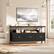 Left. Acekool - Dresser TV Stand with 3 Fabric Drawers for 55'' TV, Black + Brown - Brown.