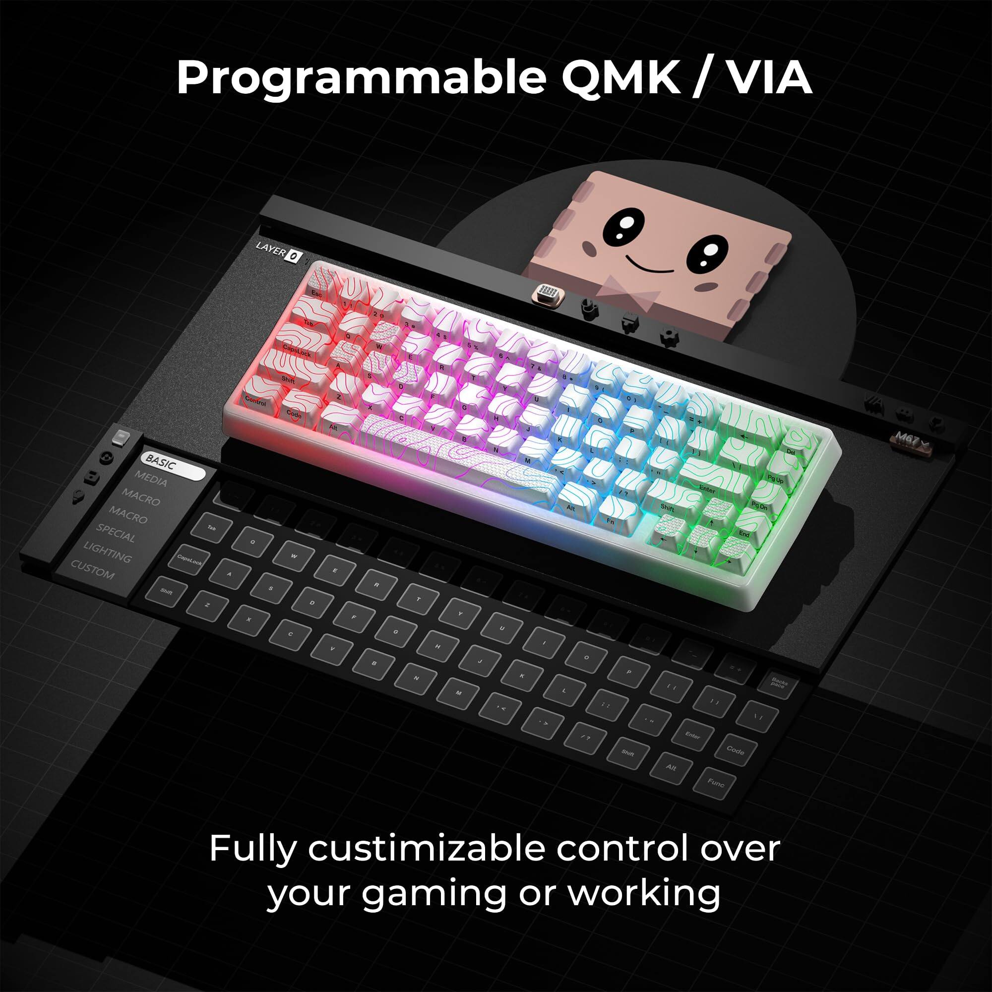 Programmable QMK / VIA

Fully customizable control over your gaming or working