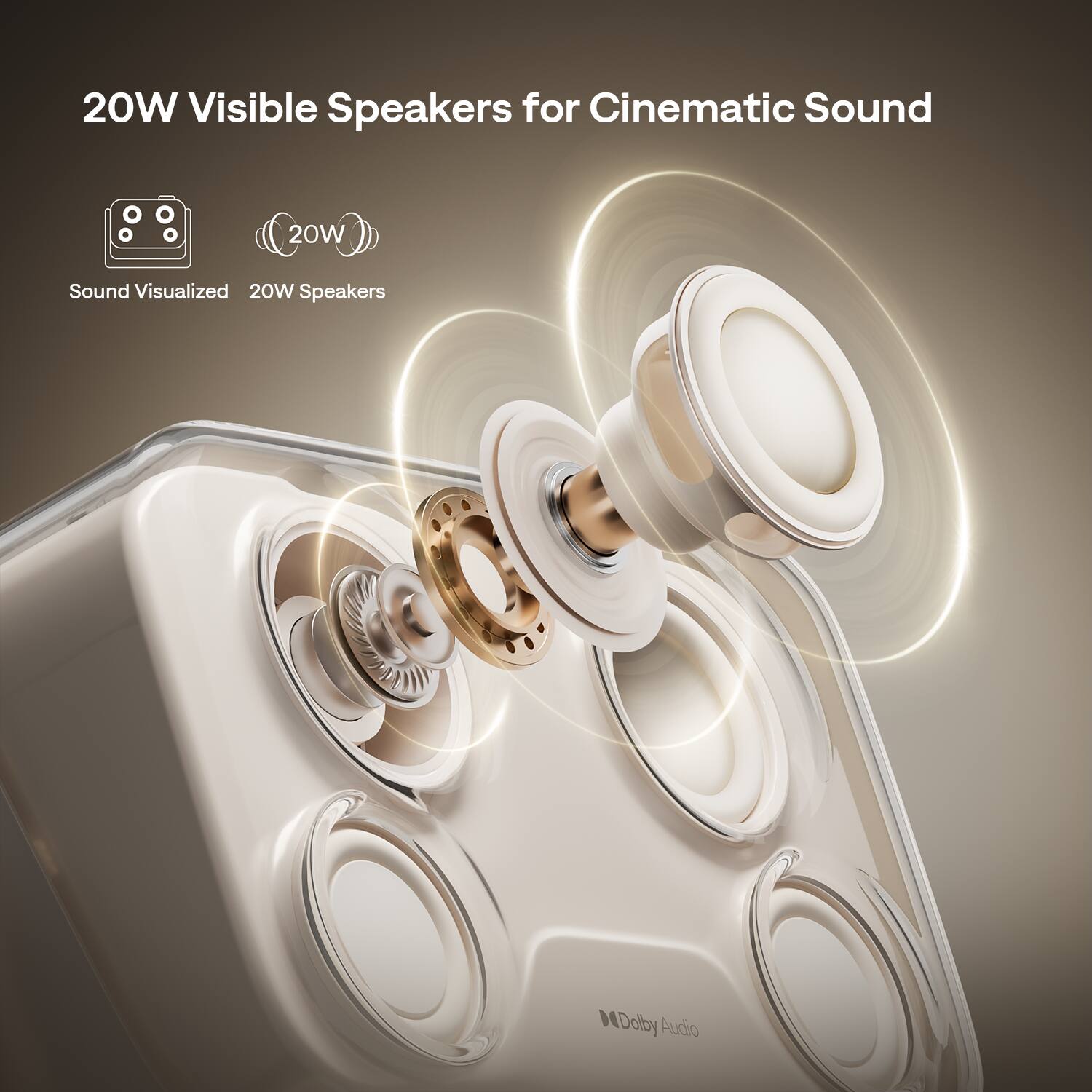 20W Visible Speakers for Cinematic Sound

Sound Visualized 20W Speakers

Dolby Audio