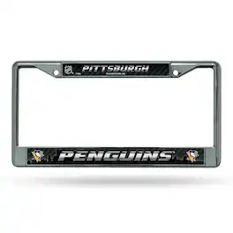 Rico Industries - Pittsburgh Penguins NHL Chrome Metal License Plate Frame - Multi