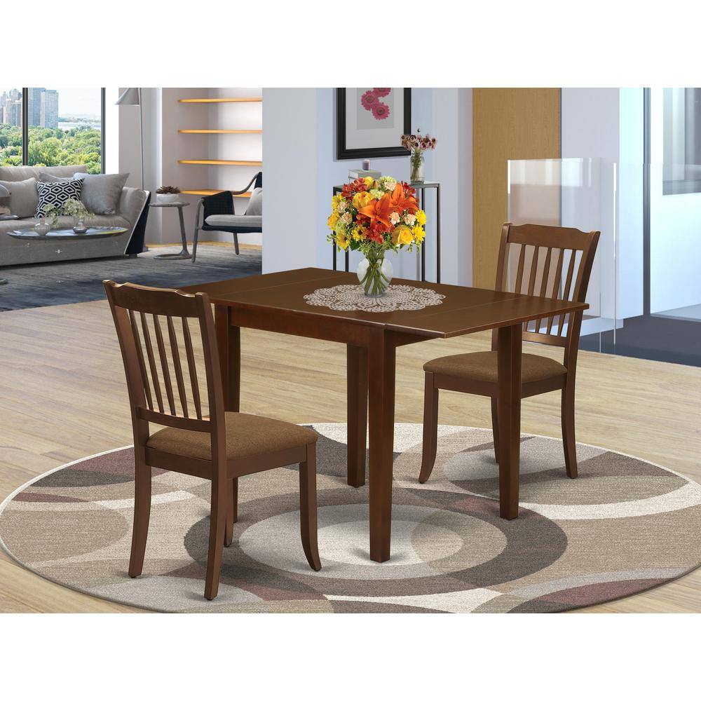 Angle. East West Furniture - Dining Room Set Mahogany - Brown.