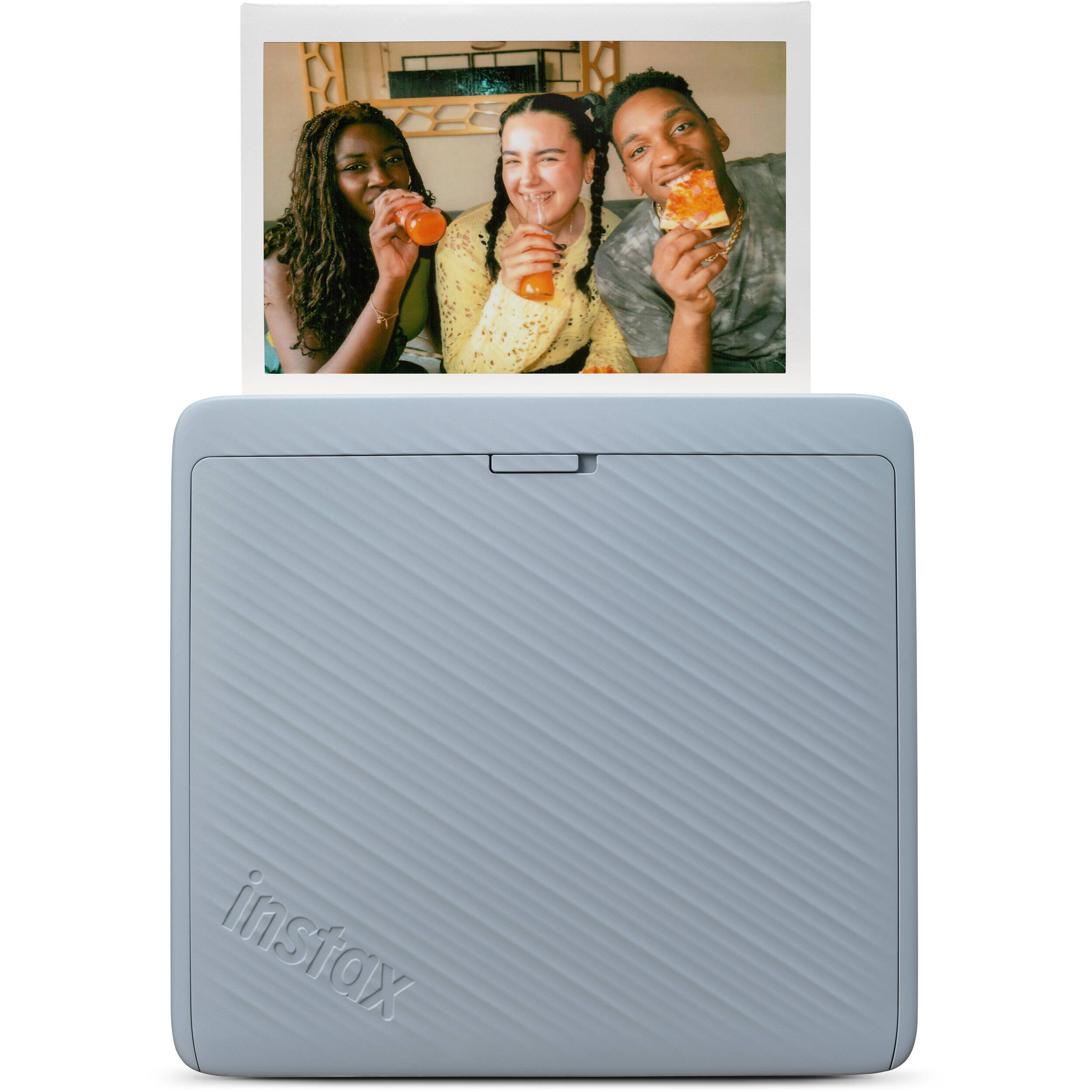 Back. Fujifilm - Fujifilm Instax Link Wide 2 Smartphone Printer Blue Bundle - Blue.