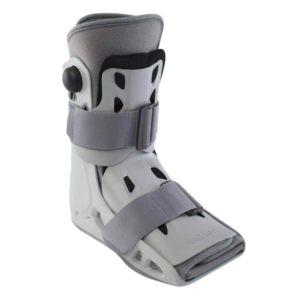 Left. Aircast - Aircast AirSelect Short Walker Brace / Walking Boot, Small - Gray.