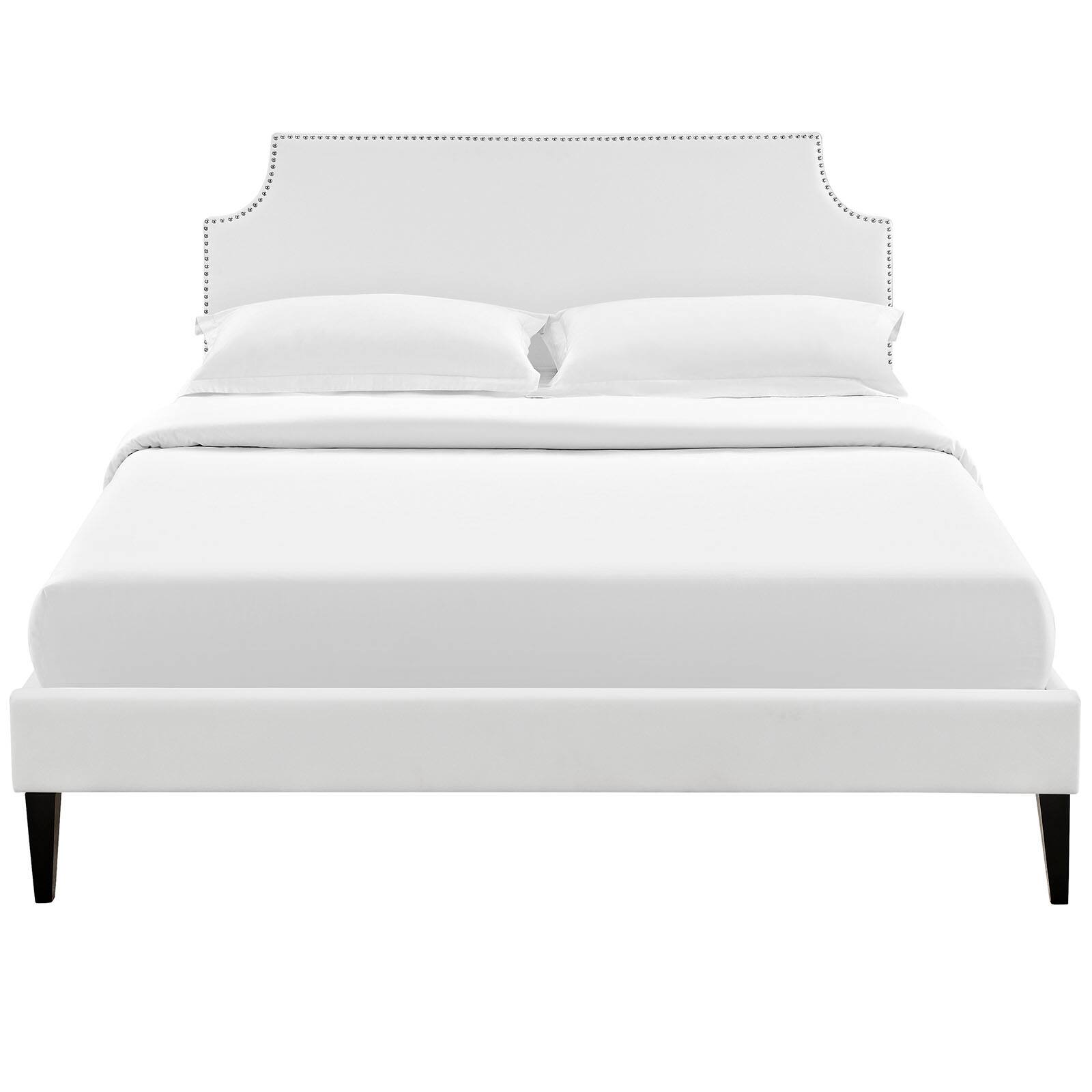 Alt View 1. Modway - Maisie Stainless Steel Queen Bed Frame - White.