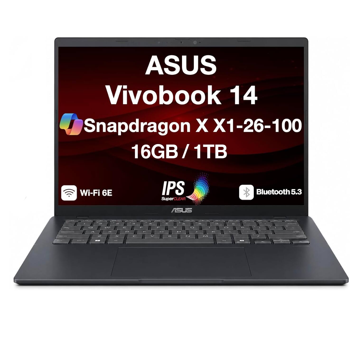 ASUS Vivobook 14 Snapdragon X X1-26-100 16GB / 1TB Wi-Fi 6E IPS SuperCLEAR Bluetooth 5.3