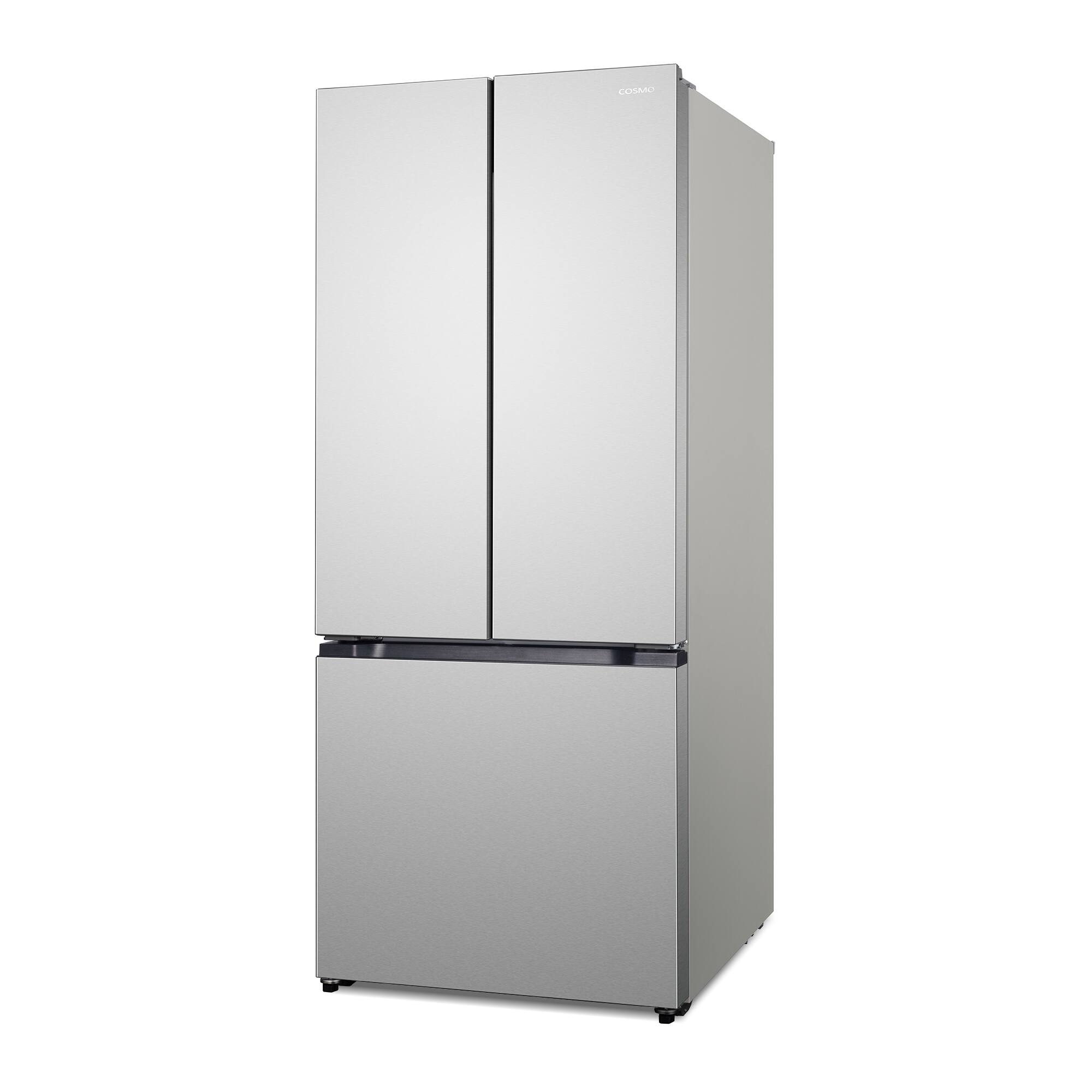 Alt View 6. COSMO - COS-RFFV183RS 30 in. 17.5 cu. ft. Counter Depth 3-Door French Door Refrigerator,  Freezer Drawer and Recessed Handles - Stainless Steel.