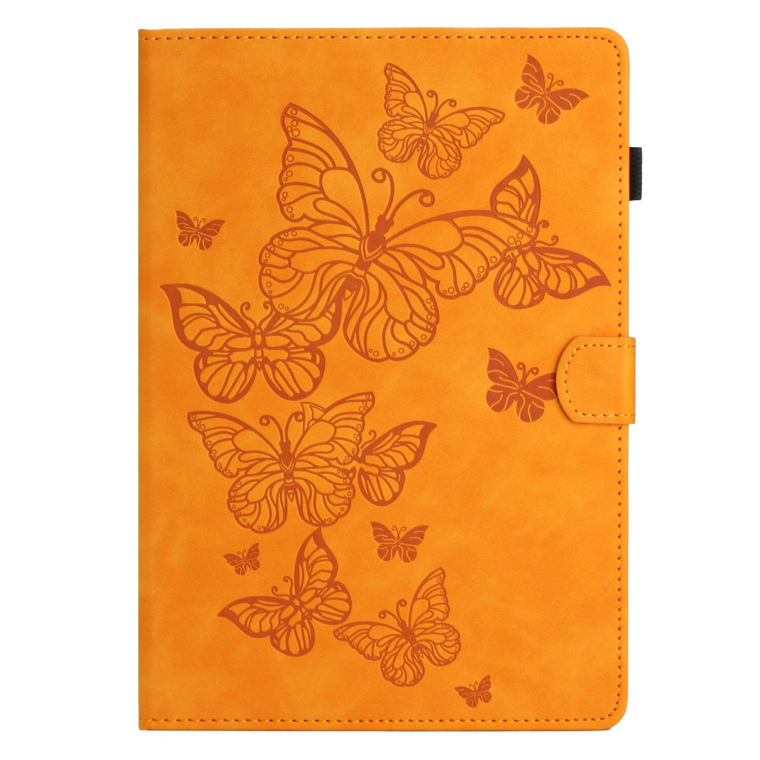 Alt View 2. Dteck - Case for Apple iPad mini (A17 Pro) 2024 and iPad mini 6th Gen 8.3" 2021,Embossed PU Leather Card Slot Stand Flip Cover - Yellow.