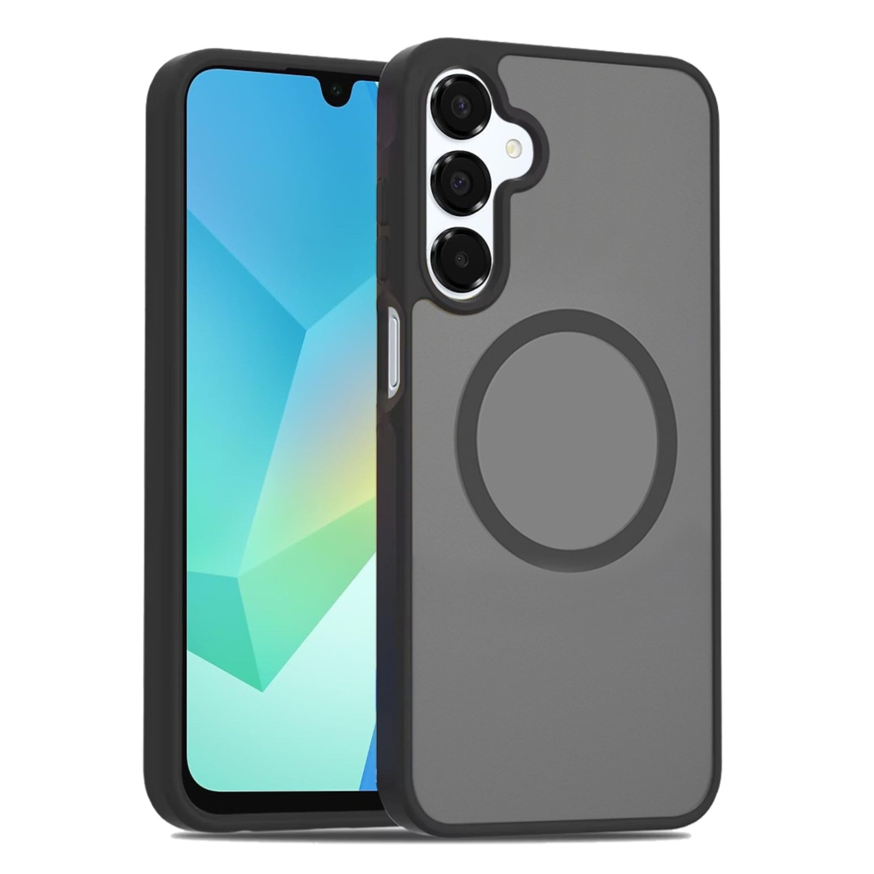 Kitcheniva - Soft Touch Translucent Magnetic Circle Phone Case With Tempered Glass For Samsung Galaxy A16 5G - Black price history on PriceWatchPro