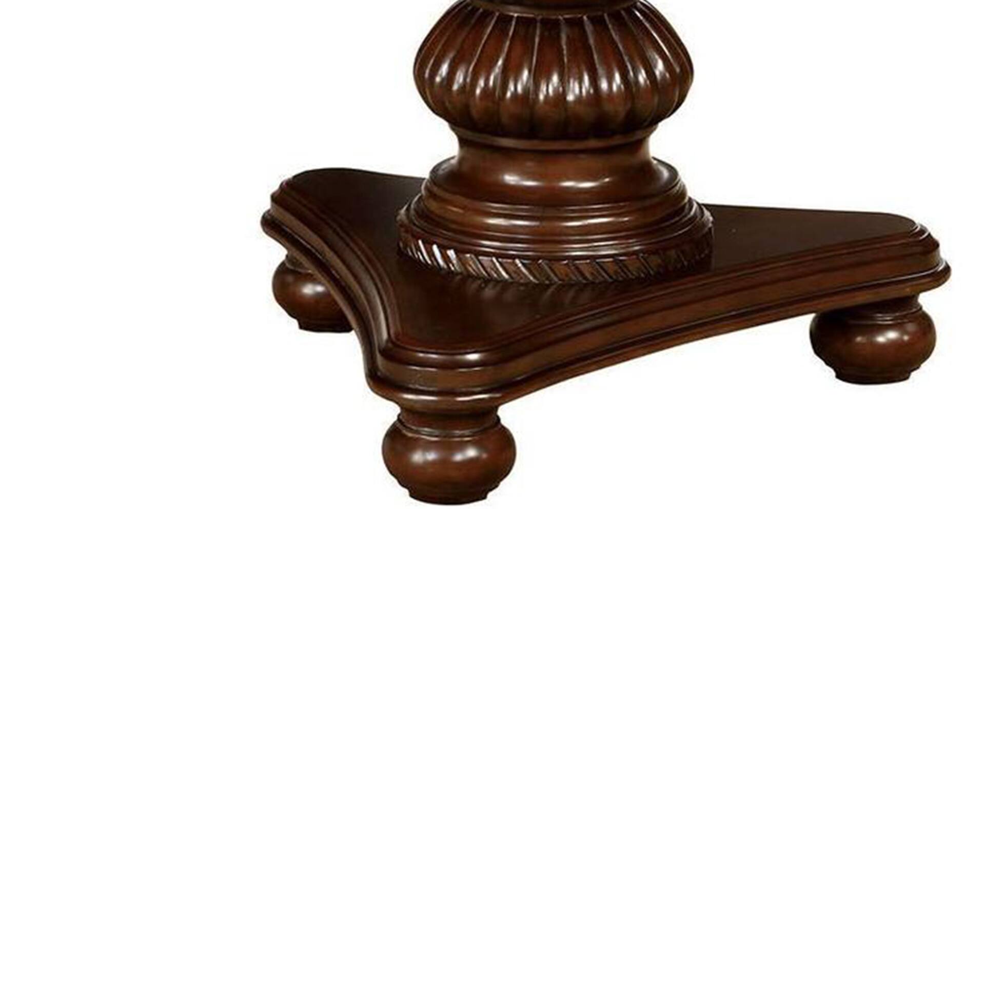Alt View 3. Manhattan Lane - Wooden Extendable Dining Table with Ornate Double Pedestal Base, Brown - Brown.