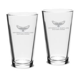 Jardine - Maryland Eastern Shore Hawks Team Design Two-Piece 16oz. Classic Pub Glass Set - Multicolor