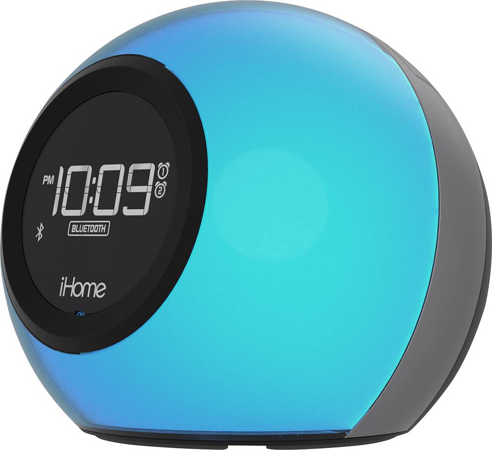 Left. iHome - Bluetooth FM Dual-Alarm Clock Radio - Black.