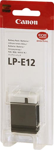 Alt View 1. Canon - Rechargeable Lithium-Ion Battery Pack for LP-E12 - Black.