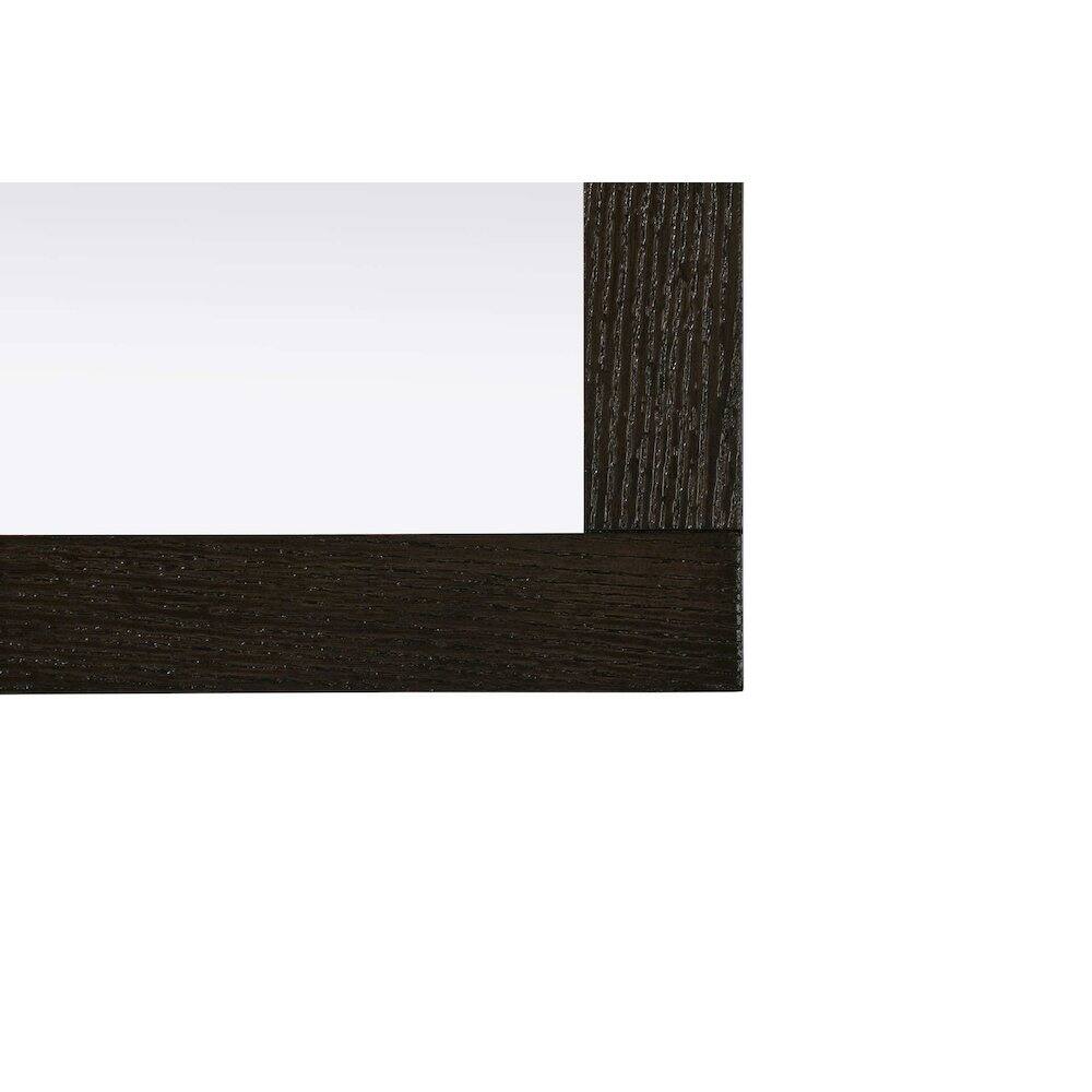 Left. Elegant Kitchen and Bath - Noah Wooden Rectangle Mirror 60 x 36 in Chocolate Oak - Chocolate Oak.