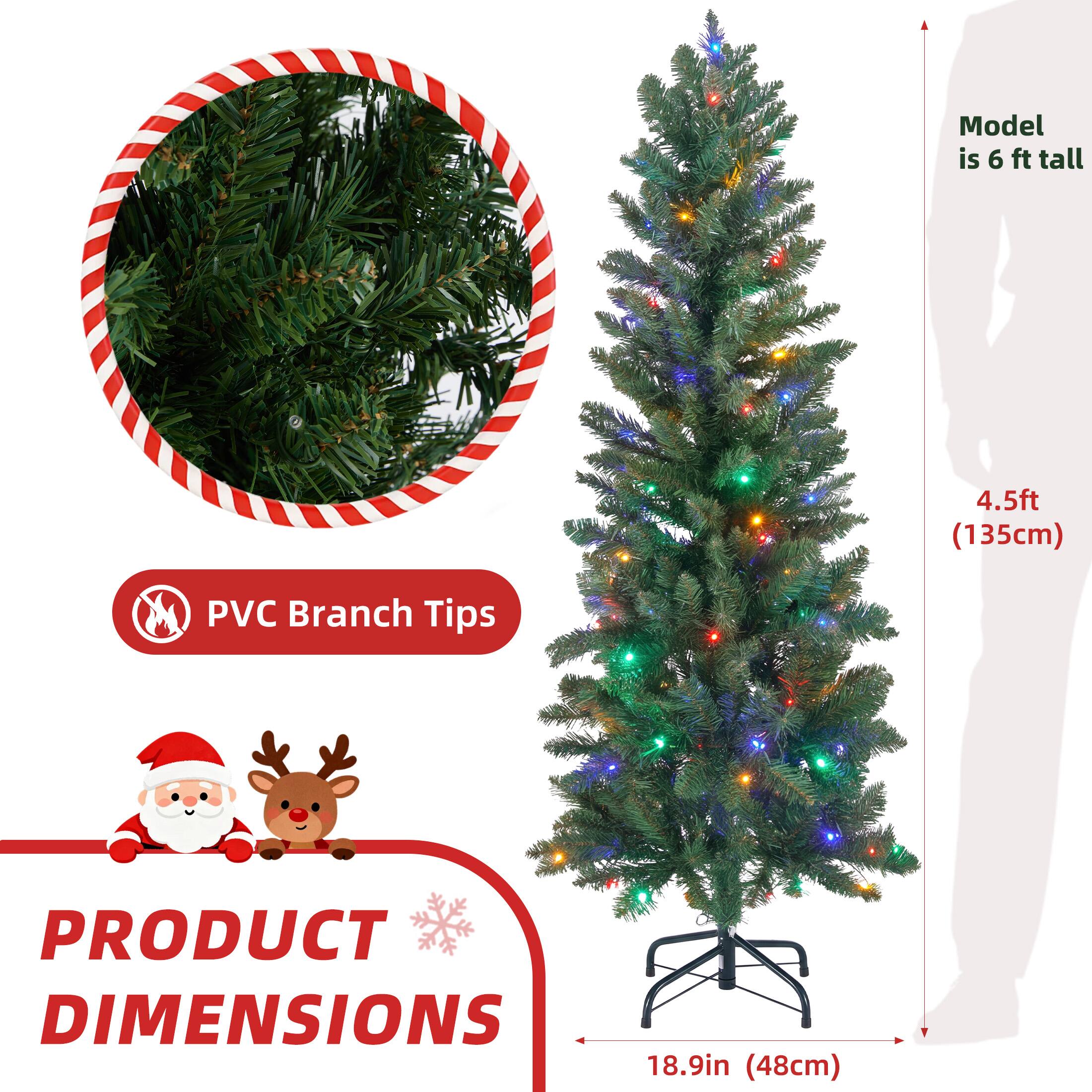 Model is 6 ft tall  
4.5ft (135cm)  
PVC Branch Tips  
PRODUCT DIMENSIONS 18.9in (48cm)