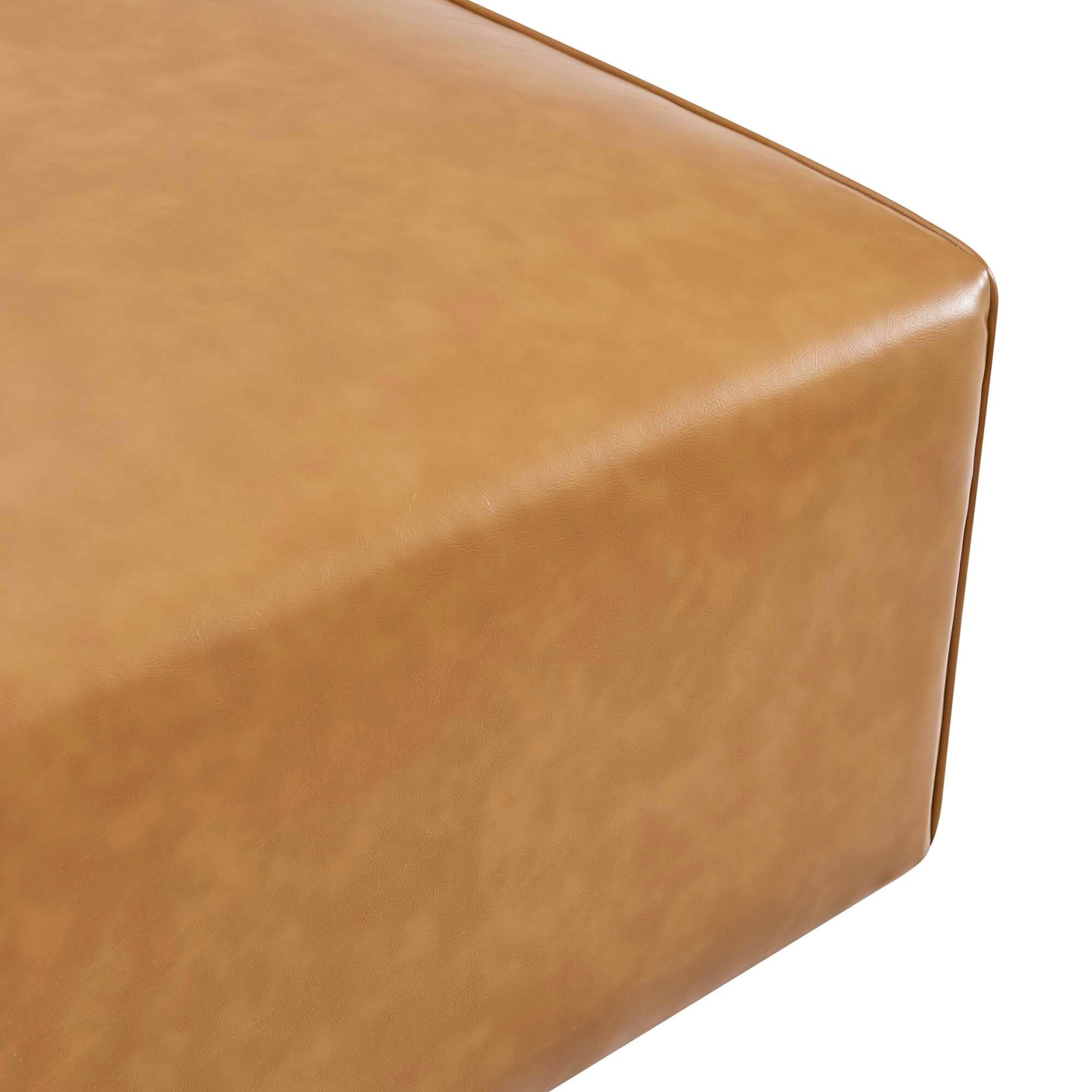 Alt View 3. Modway - Mingle Vegan Leather Ottoman by Modway - EEI-4624-TAN.