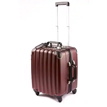 Front. Vingarde Valise - Petite 03 - 8 Bottle Wine Travel Suitcase - Burgundy.