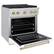 Alt View 1. ZLINE - ZLINE Autograph 30" Paramount Dual Fuel Range with Gold Accents (SDRZ-WM-30-G) - White.