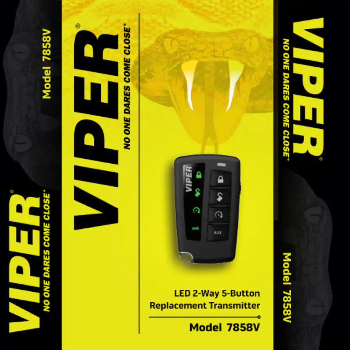 Model 7858V  
VIPER  
NO ONE DARES COME CLOSE®  

LED 2-Way 5-Button Replacement Transmitter  
Model 7858V