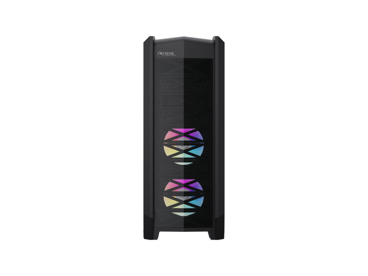 Left. GAMEMAX - GAMEMAX Dragon Knight 2 Black USB3.0/Type C ATX Full Tower w/5 ARGB Fans (Pre-Installed), 4090 GPU & 360mm AIO Support - Black.