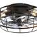 Left. Breezary - 12" Indoor Flush Mount Cage Ceiling Fan with Remote, 7 Blades, 6-Speed DC Motor, Timer & Memory, Compact for Small Rooms - Matte Black.