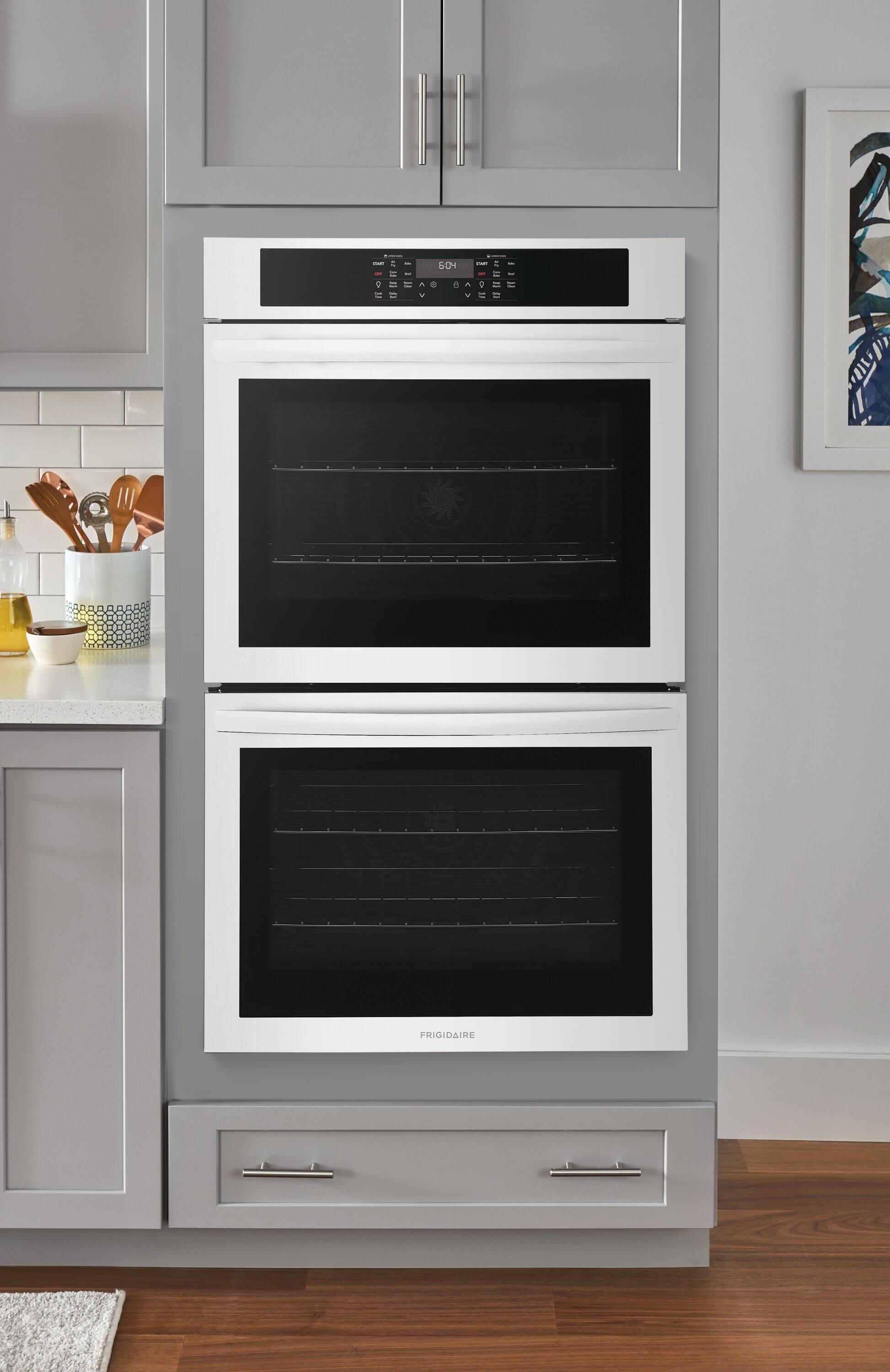 Back. Frigidaire - 30" Built-In Double Wall Oven with Convection Bake and Air Fry - White.