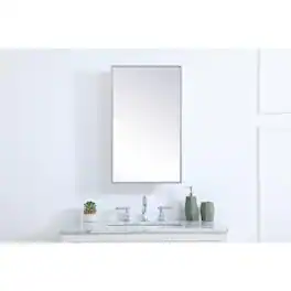 Elegant Decor - Metal mirror medicine cabinet 17 inch x 28 inch in - Silver
