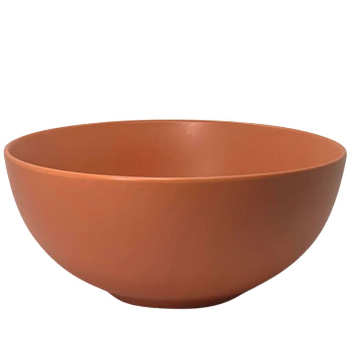 Angle. Zulay Kitchen - Zulay Kitchen Contour Bowl - Set of 4 - Terracotta.