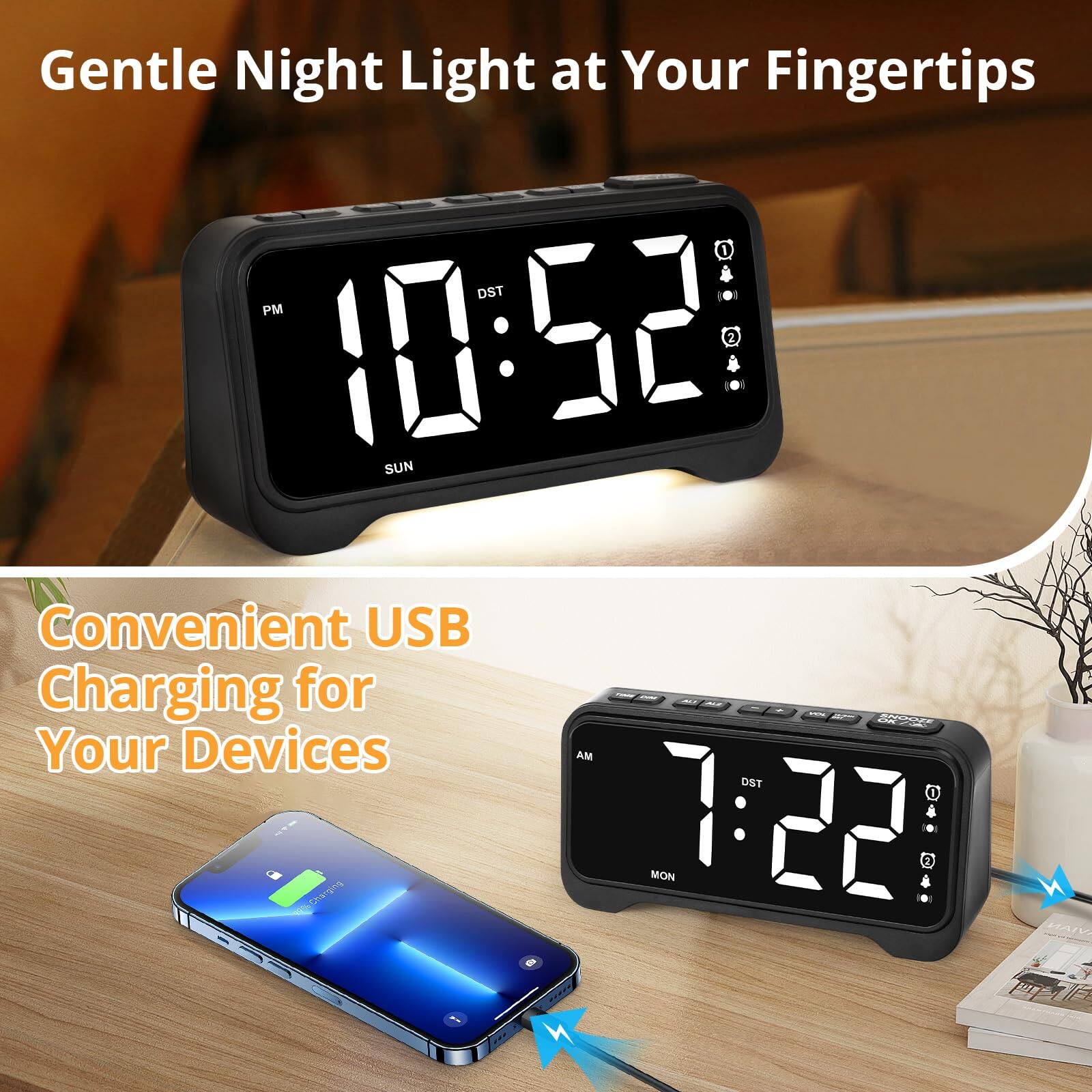 Gentle Night Light at Your Fingertips

Convenient USB Charging for Your Devices