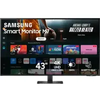 Samsung - M70D 43” LED 4K UHD 60Hz 4ms Smart Monitor with HDR 10 (HDMI, USB) - Black - Front_Zoom