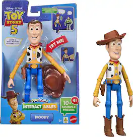 Mattel - Pixar Toy Story 5: 7'' Woody Figure, Interactables PlayScale - COLLECTIBLES - Multicolor