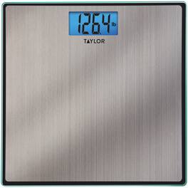 Taylor Precision Products - Easy-to-Read 400-lb Capacity Stainless Steel Bathroom Scale - Silver