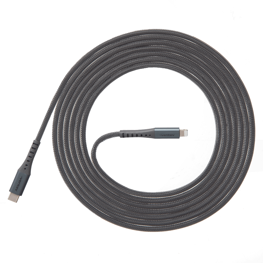Ventev - Alloy USB-C to Apple Lightning High Speed Ultradurable 10 Foot Cable - Gray price history on PriceWatchPro